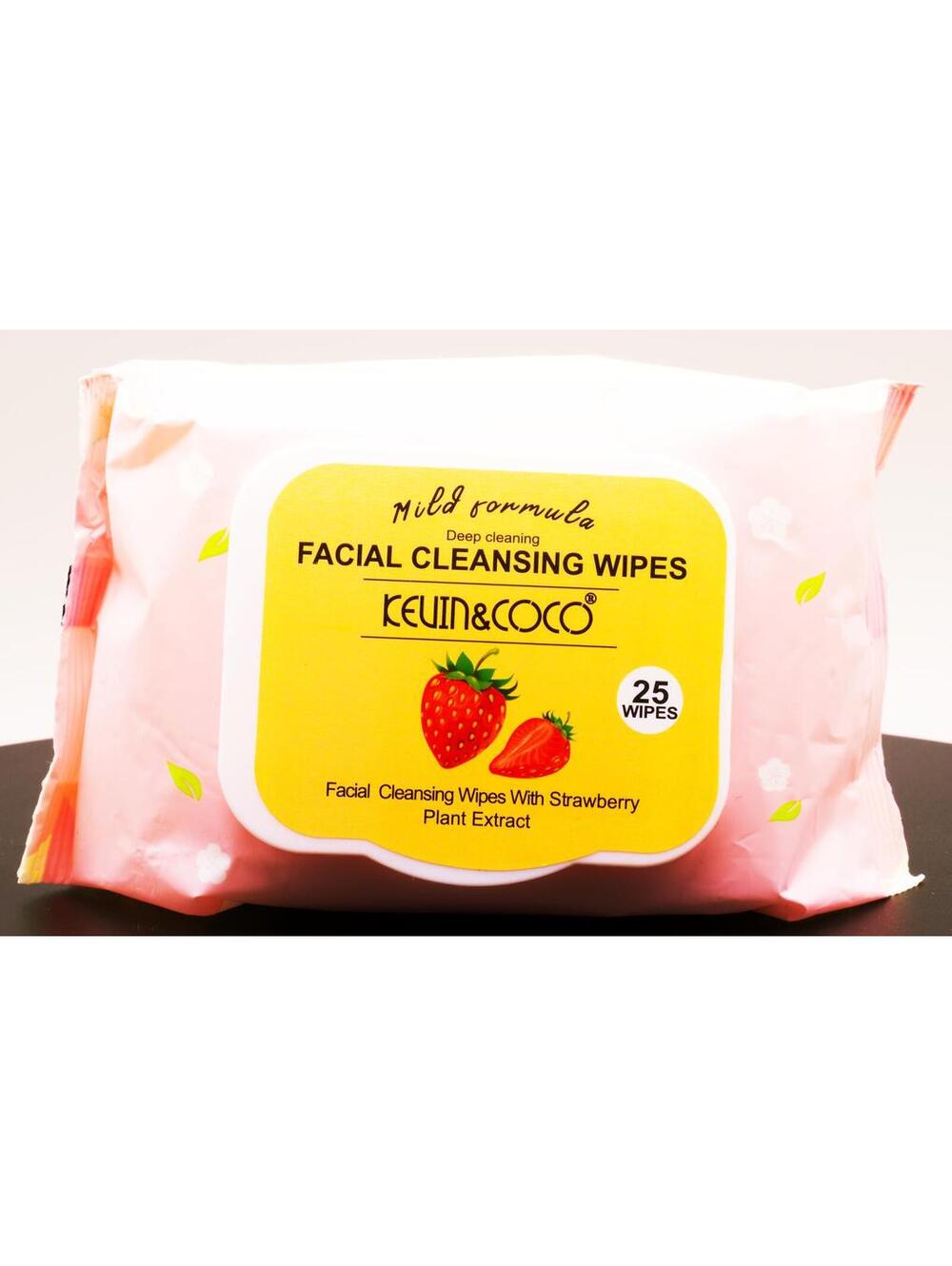Kevin & Coco Facial Cleansing Wipes (25-count packs) Strawberry
